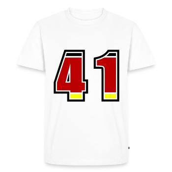 41 Numéro Allemagne Jersey - T-shirt Premium bio Homme - blanc - Devant - Nico (187cm)