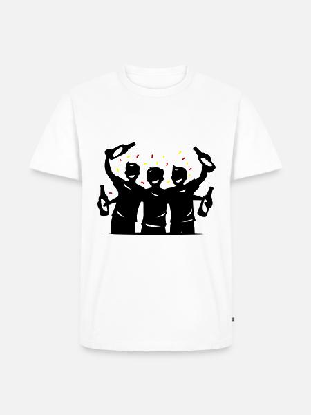 Drinking Silhouette Symbol - Men's Premium Organic T-Shirt - white