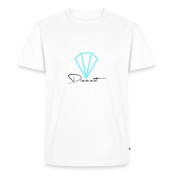 Gemstone Diamond - Men's Premium Organic T-Shirt - white - Front - Nico (187cm)