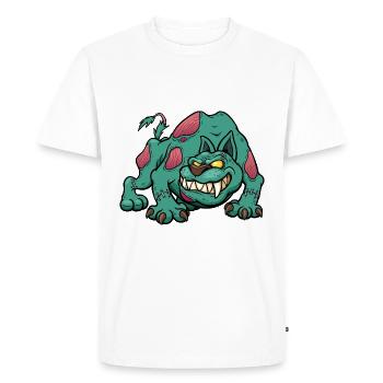 zombie dog - Men's Premium Organic T-Shirt - white - Front - Nico (187cm)