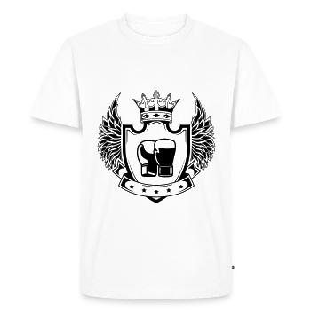 Armoiries des gants de boxe - T-shirt Premium bio Homme - blanc - Devant - Nico (187cm)