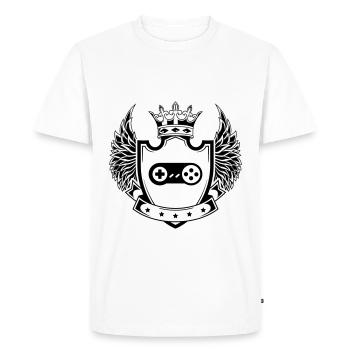 Armoiries de la manette de jeu Gamer - T-shirt Premium bio Homme - blanc - Devant - Nico (187cm)