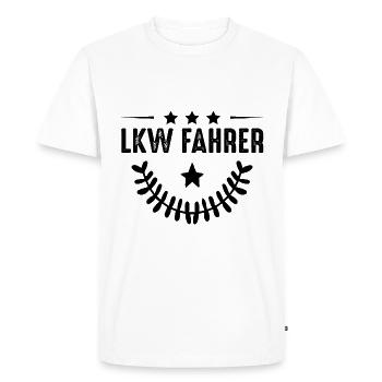 Profession de chauffeur de camion - T-shirt Premium bio Homme - blanc - Devant - Nico (187cm)