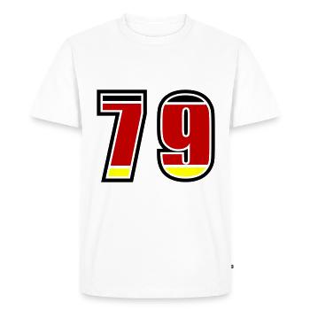 79 Numéro Allemagne Jersey - T-shirt Premium bio Homme - blanc - Devant - Nico (187cm)