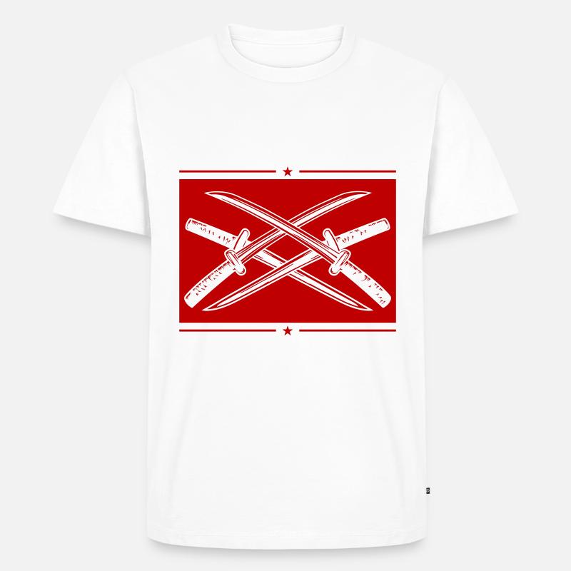 Samurai Sword Element - Men's Premium Organic T-Shirt - white