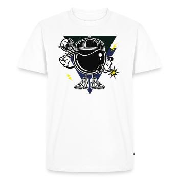 Basketball Bombers Cartoon / Idée Cadeau Drôle - T-shirt Premium bio Homme - blanc - Devant - Nico (187cm)