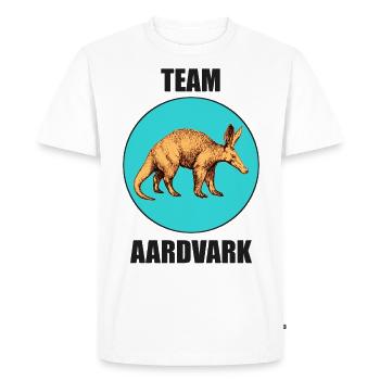 Animaux nature logo bande dessinée Deferkel Oeuvres d’art Aardvark - T-shirt Premium bio Homme - blanc - Devant - Nico (187cm)