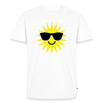 Sun smilie - Men's Premium Organic T-Shirt - white - Front - Nico (187cm)