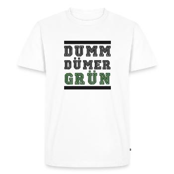 Green Politics Démonstration stupide de révolution d'état Patriote - T-shirt Premium bio Homme - blanc - Devant - Nico (187cm)