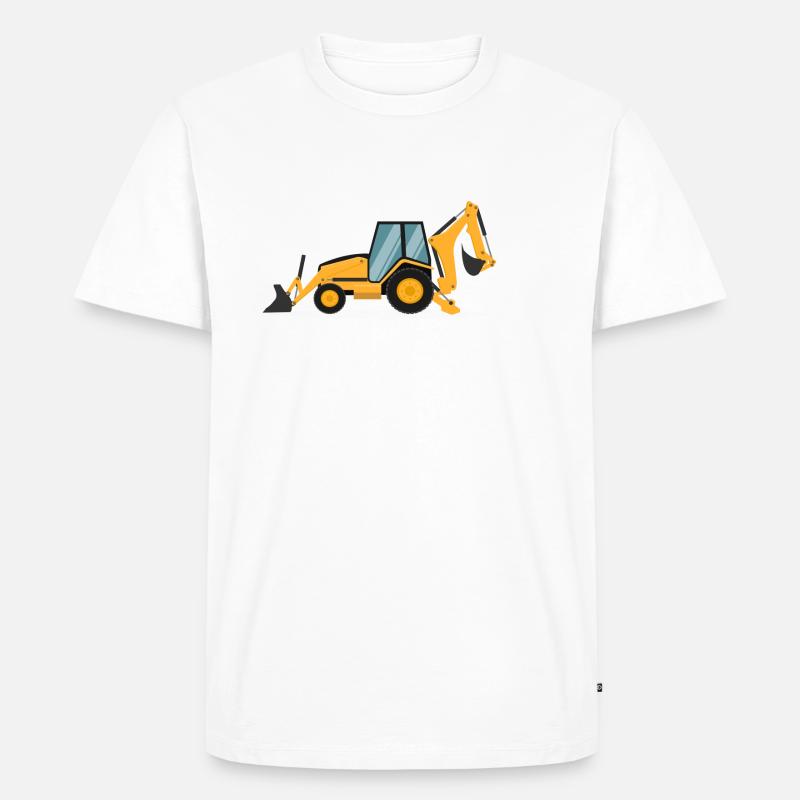 Bagger Geschenk Geschenkidee - Männer Premium Bio T-Shirt - Weiß