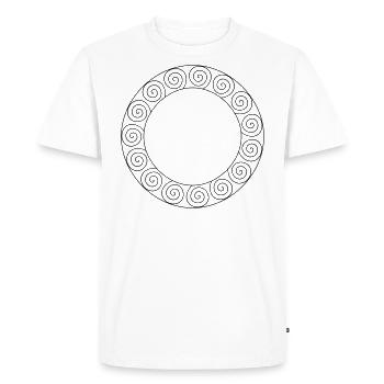Cadre Maya Keltisch propre design - T-shirt Premium bio Homme - blanc - Devant - Nico (187cm)
