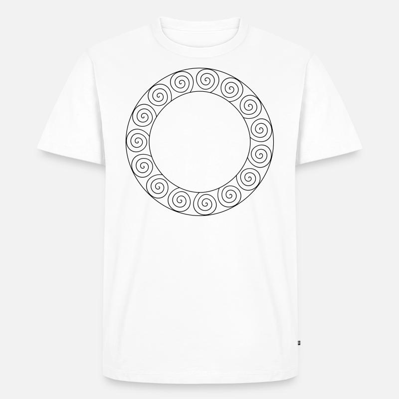 Rahmen Maya Keltisch eigenes Design - Männer Premium Bio T-Shirt - Weiß