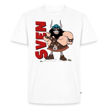 Vicky the Viking Sven - Men's Premium Organic T-Shirt - white - Front - Nico (187cm)