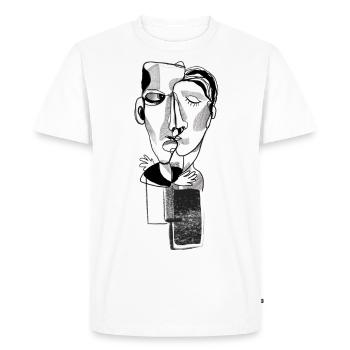 Liebhaber - Männer Premium Bio T-Shirt - Weiß - Vorne - Nico (187cm)