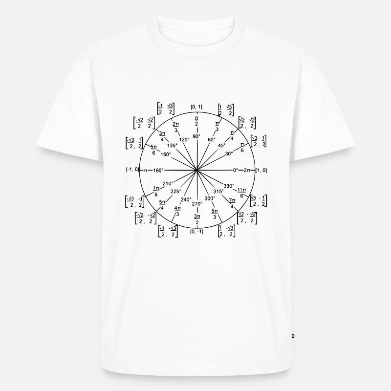 trigonometrie (einheitskreis) - Männer Premium Bio T-Shirt - Weiß