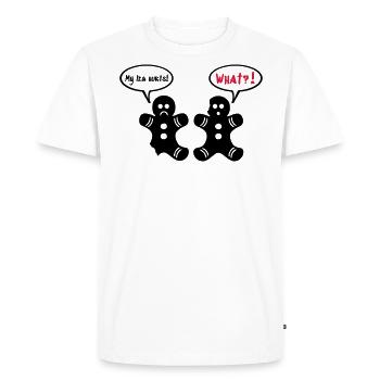 Ma jambe me fait mal - T-shirt Premium bio Homme - blanc - Devant - Nico (187cm)