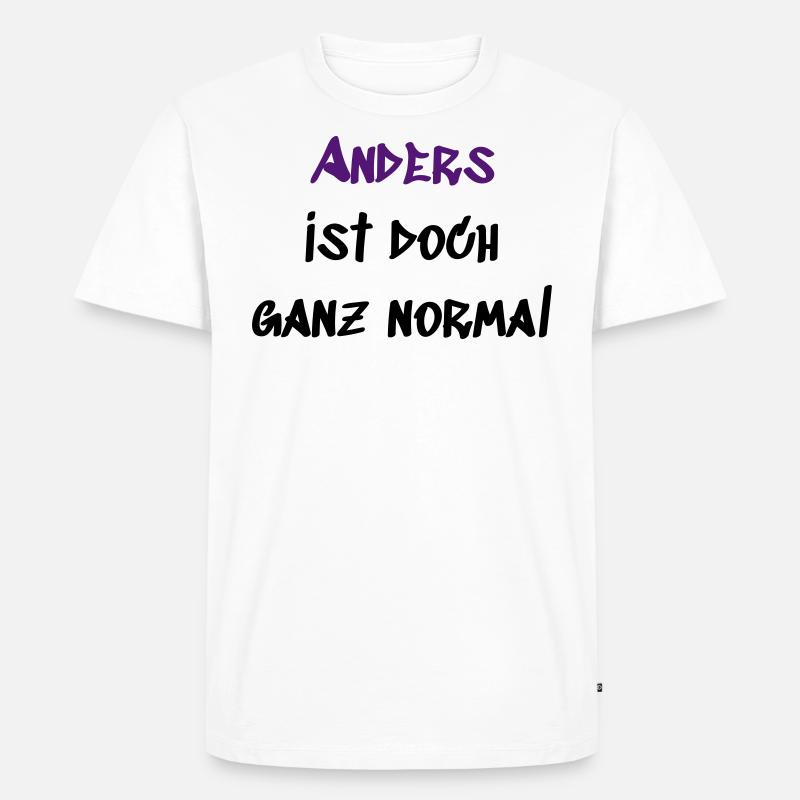 Anders ganz Normal - Männer Premium Bio T-Shirt - Weiß