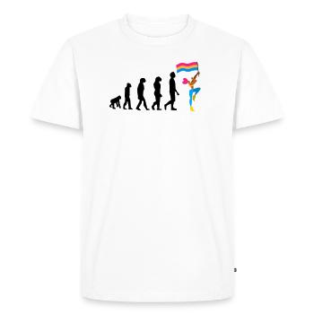Love LGBT gay drapeau pride gay cadeau - T-shirt Premium bio Homme - blanc - Devant - Nico (187cm)