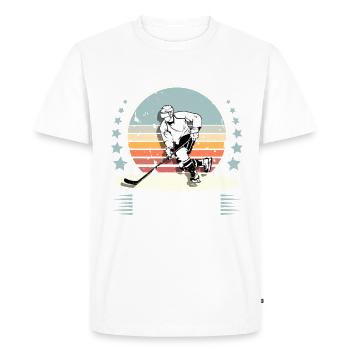 Eishockey Hockey sur glace - T-shirt Premium bio Homme - blanc - Devant - Nico (187cm)