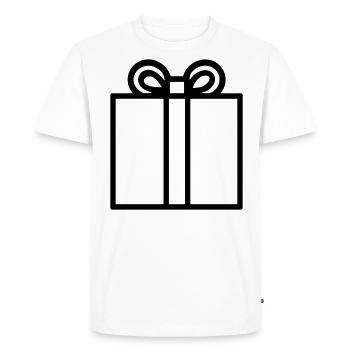 Petite boite cadeau - T-shirt Premium bio Homme - blanc - Devant - Nico (187cm)