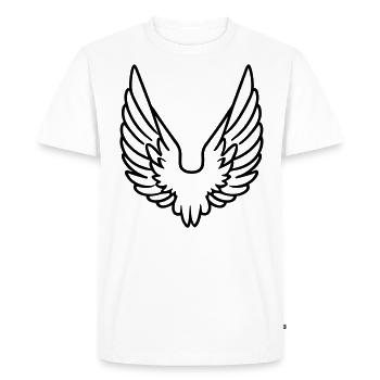 Ailes d'ange - T-shirt Premium bio Homme - blanc - Devant - Nico (187cm)