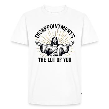 Disappointments The Lot Of You - Men's Premium Organic T-Shirt - white - Front - Nico (187cm)