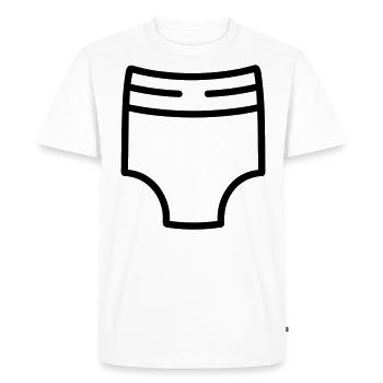 Couche - T-shirt Premium bio Homme - blanc - Devant - Nico (187cm)