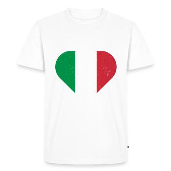 Italy - Men's Premium Organic T-Shirt - white - Front - Nico (187cm)