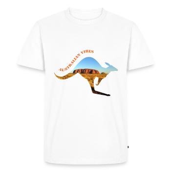 australie 3 - T-shirt Premium bio Homme - blanc - Devant - Nico (187cm)