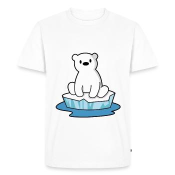 L'ours polaire assis - T-shirt Premium bio Homme - blanc - Devant - Nico (187cm)