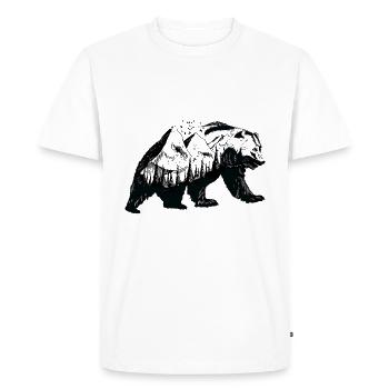 Ours naturel - T-shirt Premium bio Homme - blanc - Devant - Nico (187cm)