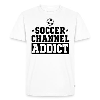 Fan Foot Adore Regarder Le Football - T-shirt Premium bio Homme - blanc - Devant - Nico (187cm)