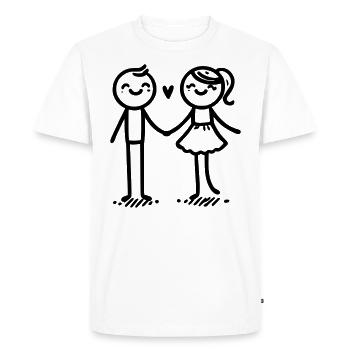 Dance of Love - Men's Premium Organic T-Shirt - white - Front - Nico (187cm)