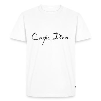 Carpe Diem - T-shirt Premium bio Homme - blanc - Devant - Nico (187cm)