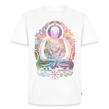 Cosmic Buddha - T-shirt Premium bio Homme - blanc - Devant - Nico (187cm)