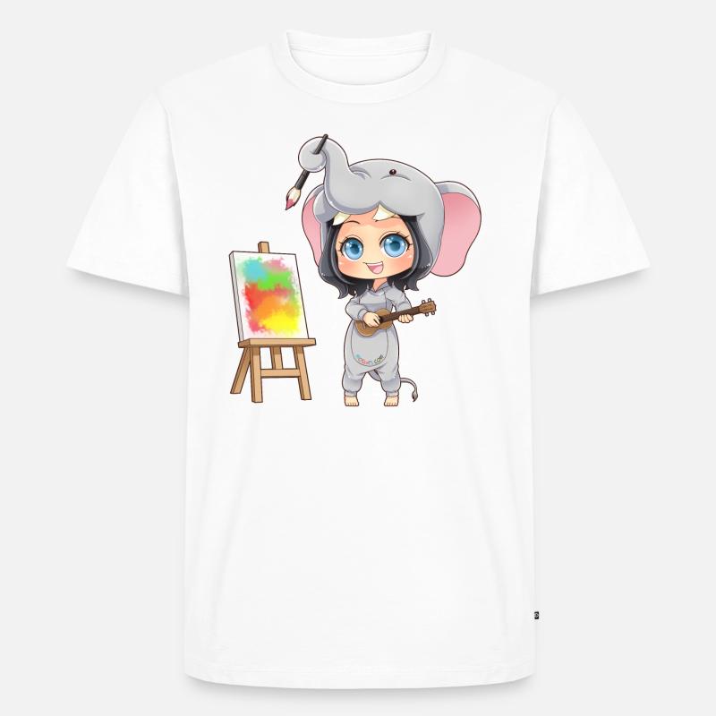MOSBIES Elefant Lehrer Kindergarten Geschenk - Männer Premium Bio T-Shirt - Weiß