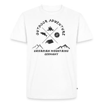 outdoor, adventure, Bavière, Montagnes, - T-shirt Premium bio Homme - blanc - Devant - Nico (187cm)