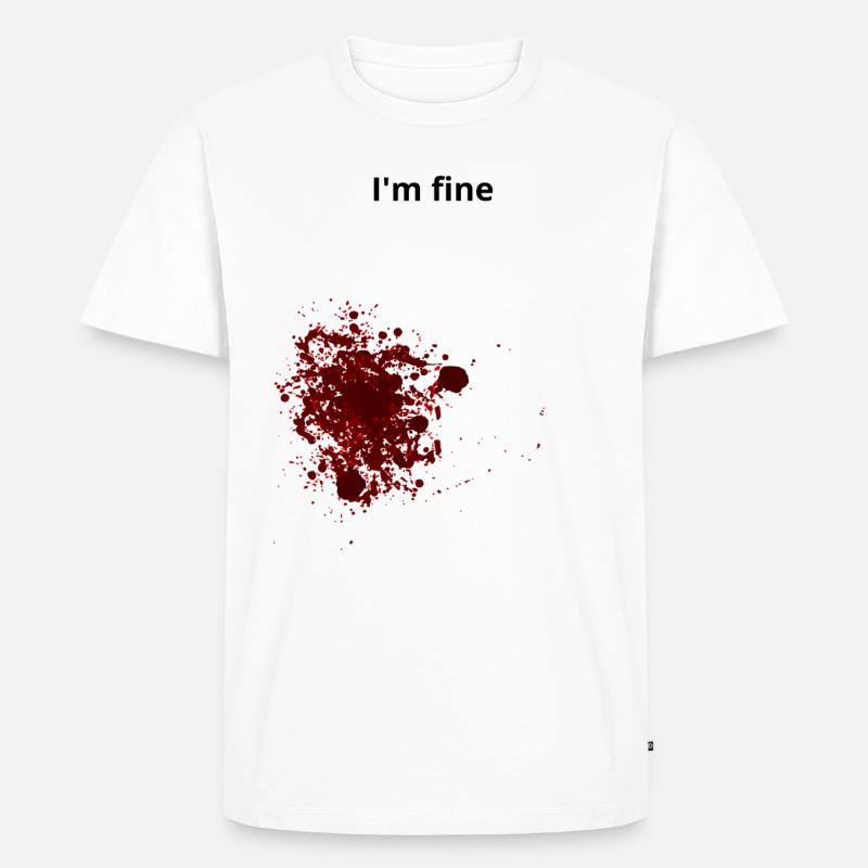 Blessure blessure sang - T-shirt Premium bio Homme - blanc