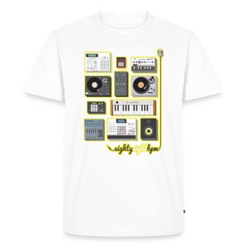 88 BPM Full Set (yellow/orange) - Men's Premium Organic T-Shirt - white - Front - Nico (187cm)