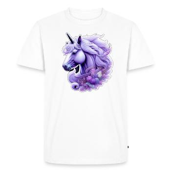 Majestic Unicorn Portrait - Men's Premium Organic T-Shirt - white - Front - Nico (187cm)