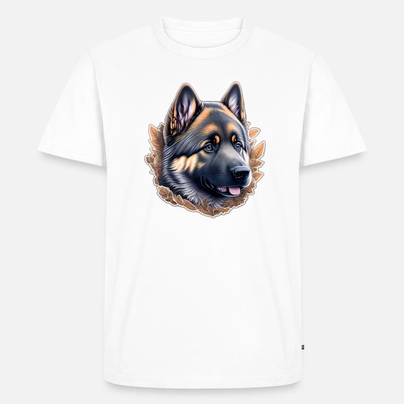 Deutscher Schäferhund Welpe - Männer Premium Bio T-Shirt - Weiß