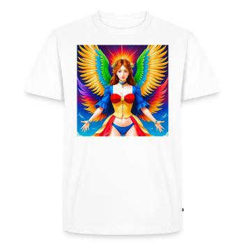 Couleurs de la vie - Anges du Royaume des Couleurs - T-shirt Premium bio Homme - blanc - Devant - Nico (187cm)