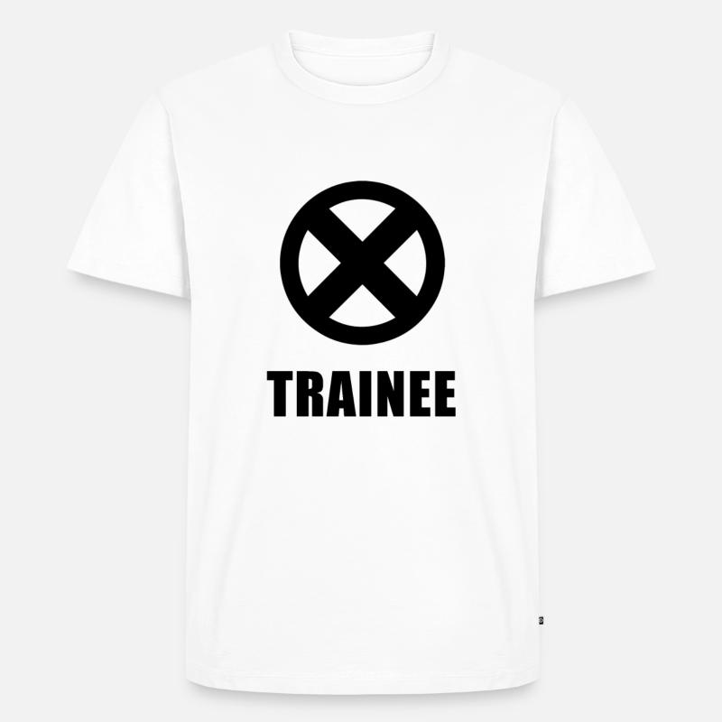 X Trainee - Männer Premium Bio T-Shirt - Weiß
