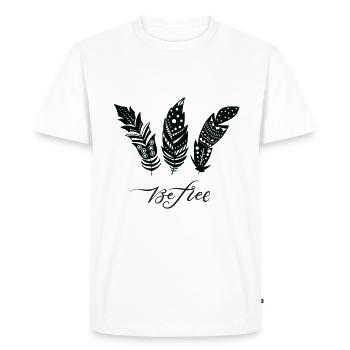 Be Free Springs - Men's Premium Organic T-Shirt - white - Front - Nico (187cm)
