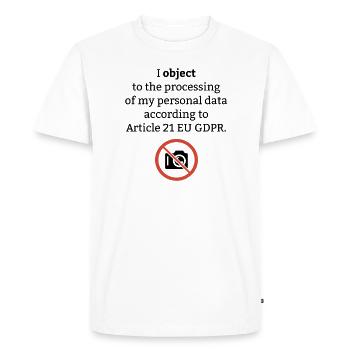 Personal data Privacy GDPR Jura - Men's Premium Organic T-Shirt - white - Front - Nico (187cm)