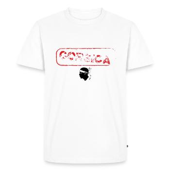 Corsica independance - T-shirt Premium bio Homme - blanc - Devant - Nico (187cm)