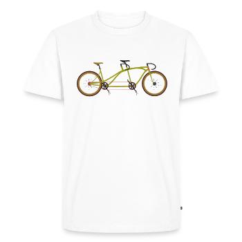 vélo tandem - T-shirt Premium bio Homme - blanc - Devant - Nico (187cm)