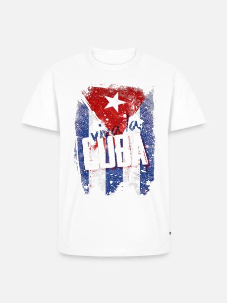 Viva la Cuba - Männer Premium Bio T-Shirt - Weiß