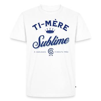 TE -MERE Sublime - T-shirt Premium bio Homme - blanc - Devant - Nico (187cm)