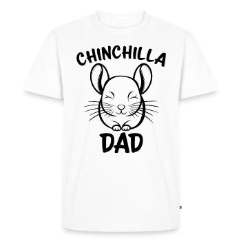Chinchilla disant papa drôle Chinchilla cadeau - T-shirt Premium bio Homme - blanc - Devant - Nico (187cm)